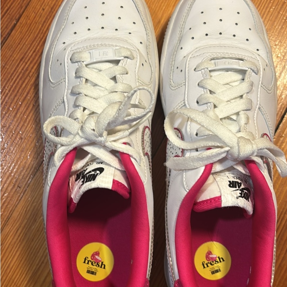 Nike Air White and Pink Sneakers